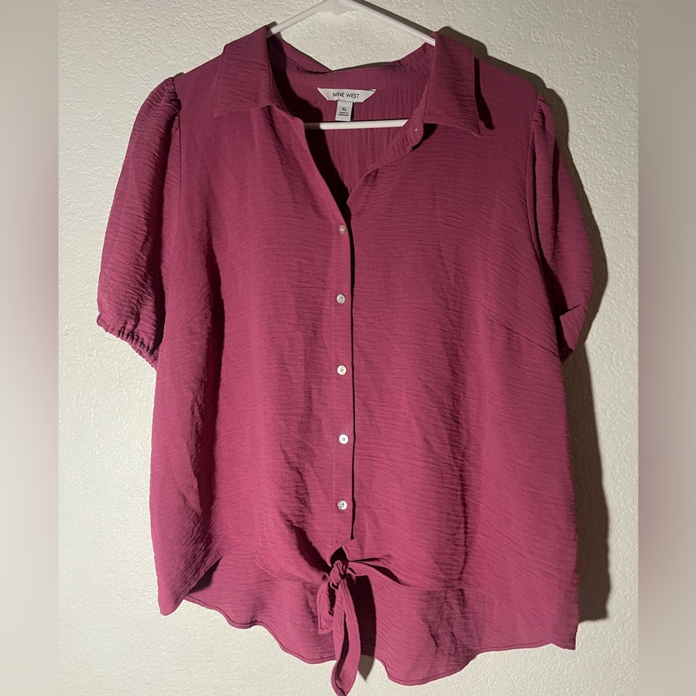 Nine West Pink Blouse XL